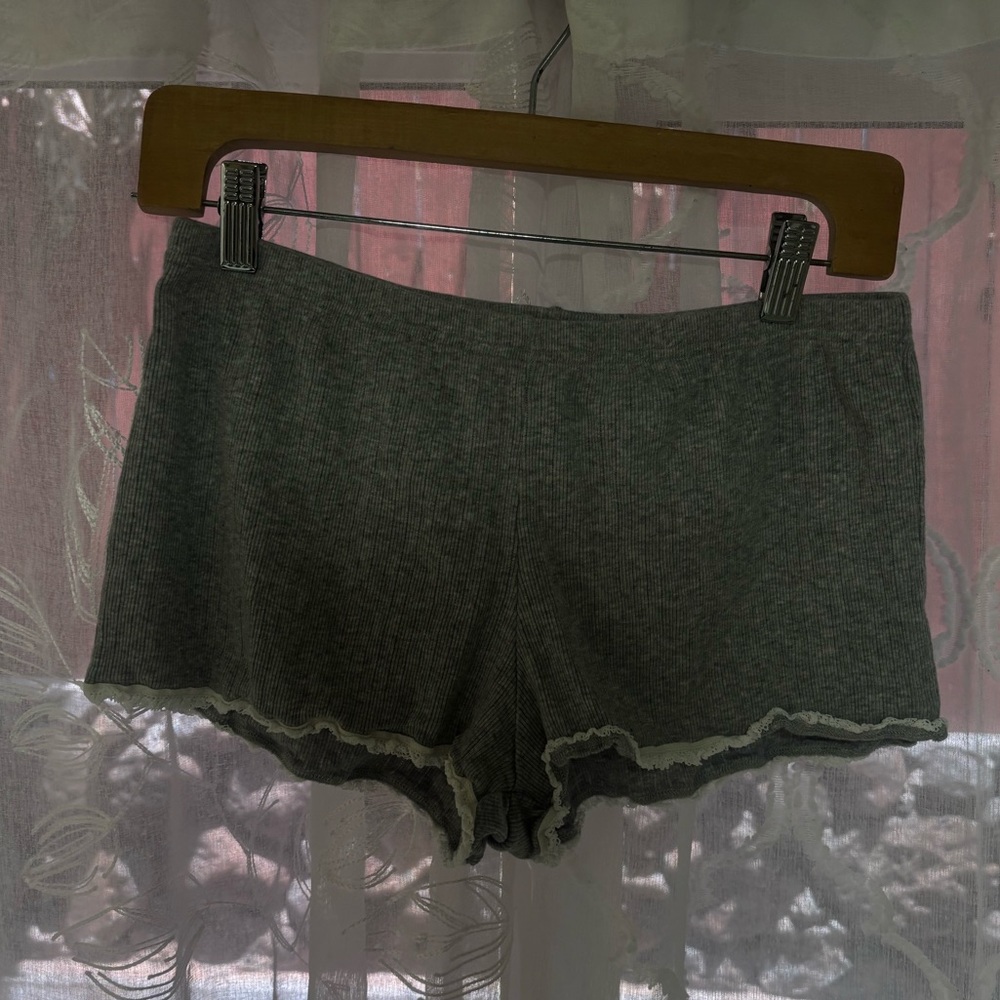 Brandy Melville Grey Lace Shorts
